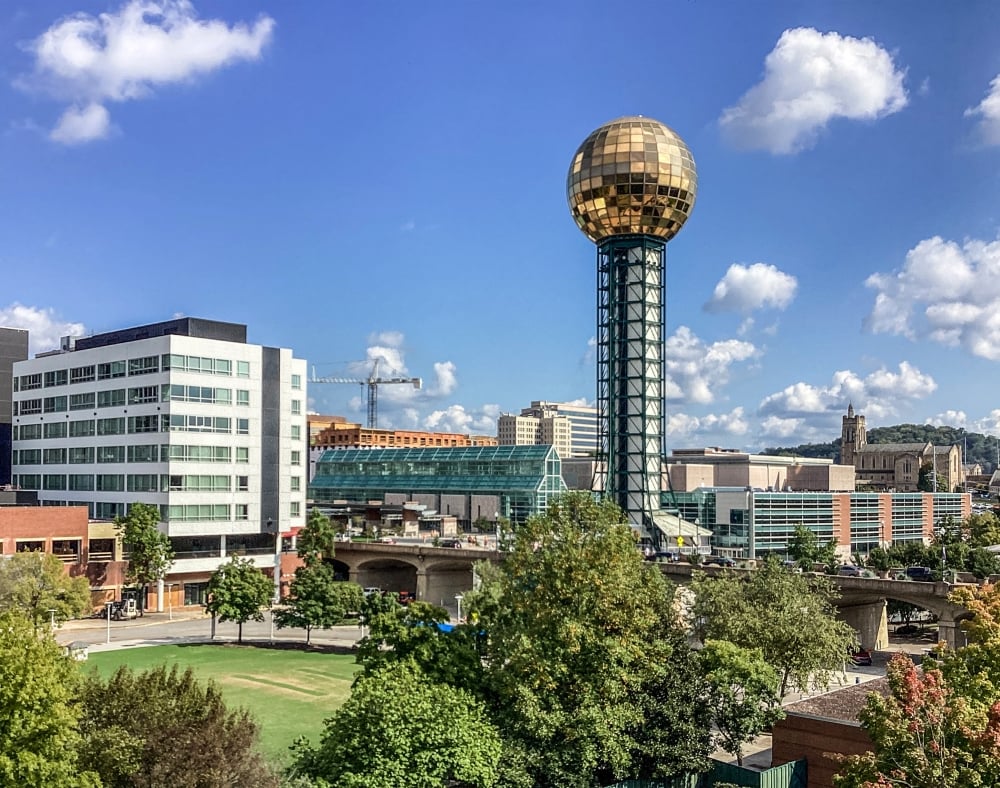 Knoxville skyline with the Sunsphere
