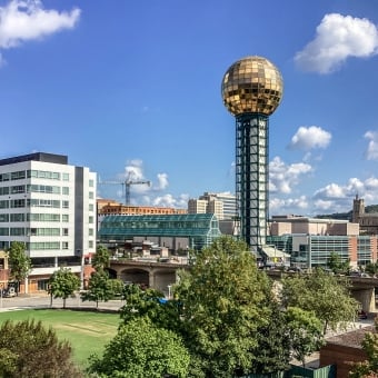 Knoxville skyline with the Sunsphere