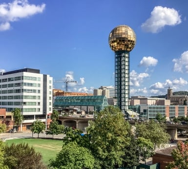 Knoxville skyline with the Sunsphere