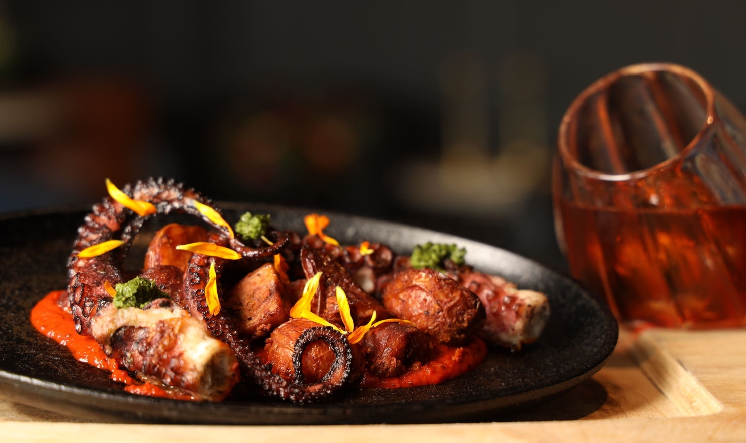 fried octopus at the tennessean