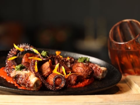 fried octopus at the tennessean