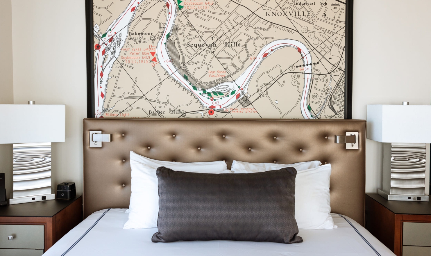 map inspired bedroom